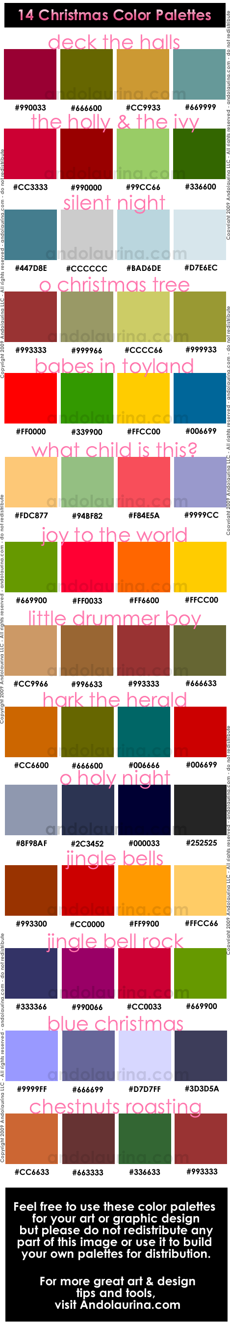 ANDOLAURINA-DOT-COM---CHRISTMAS PALETTES-COPYRIGHT-ANDOLAURINA-LLC-2009---DO-NOT-REDISTRIBUTE ANDOLAURINA-DOT-COM---CHRISTMAS PALETTES-COPYRIGHT-ANDOLAURINA-LLC-2009---DO-NOT-REDISTRIBUTE